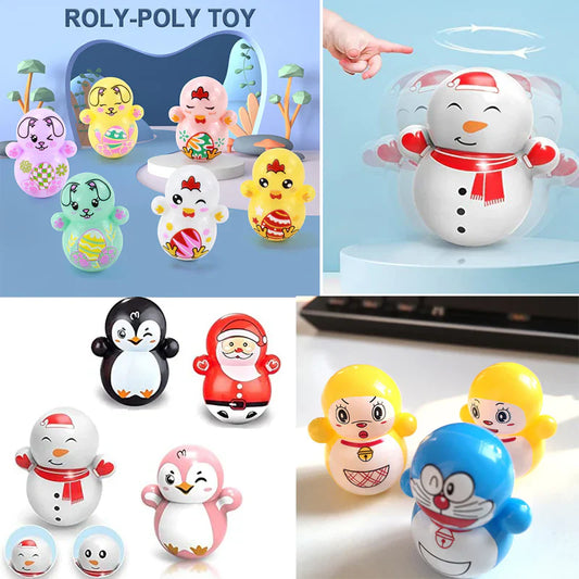Roly-Poly Toy Tumbler Shaking Fidget Doll (Random Color) โ 3Pcs
