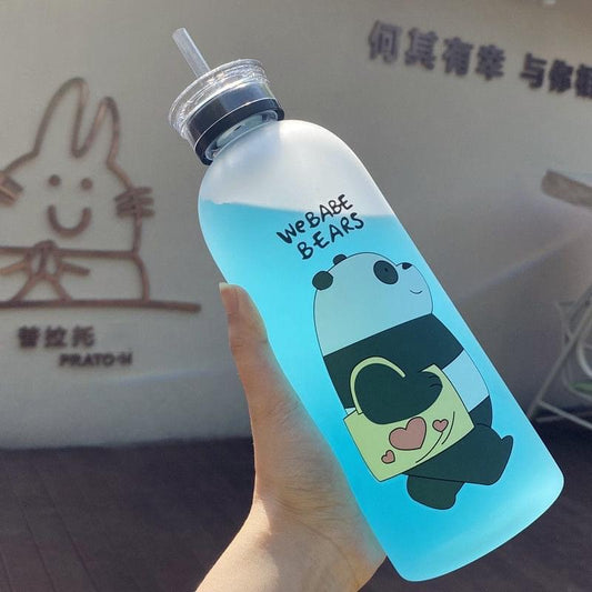 We Babe Bears Water Bottle – Cute Cartoon Bottle | BPA-Free, Leakproof & Durable