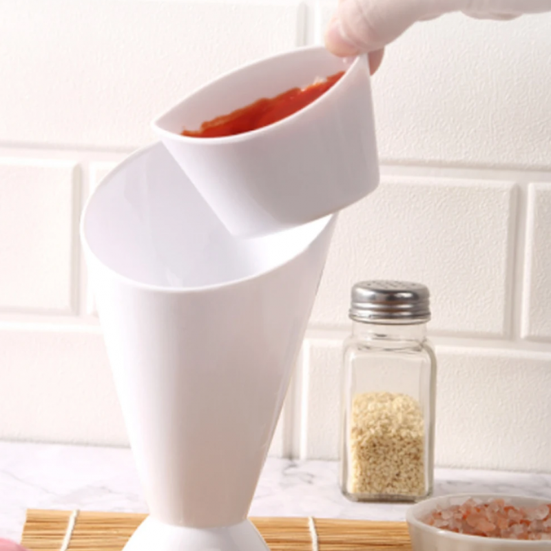 Potato French Fries Chips Carrying Holder with Dipping Container For Home and Outdoor Use