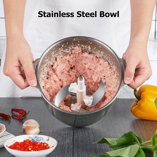 Heavy Duty Grinder and Chopper Machine Food Processor & 2L Meat Grinder Chopper for Meat, Vegetables, Fruits and Nuts