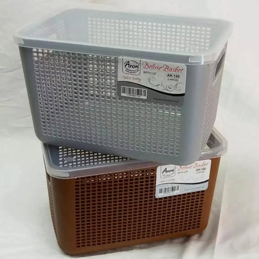 Deluxe Storage Basket With Lid