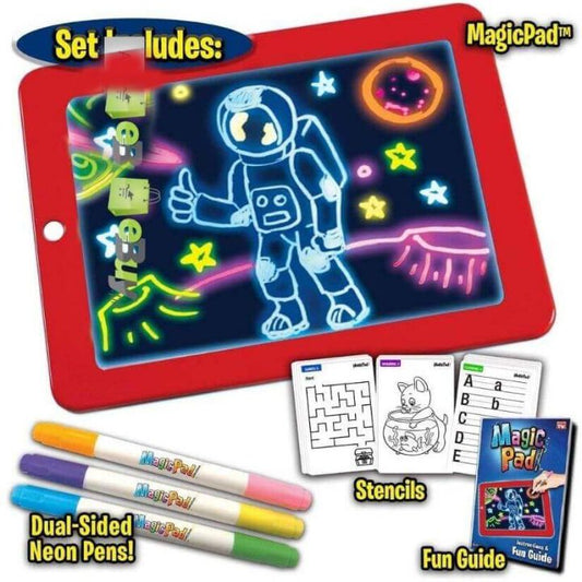 3D Magic Drawing Pad for Kids – 8 Light Effects Glow Sketch Tablet with Pens