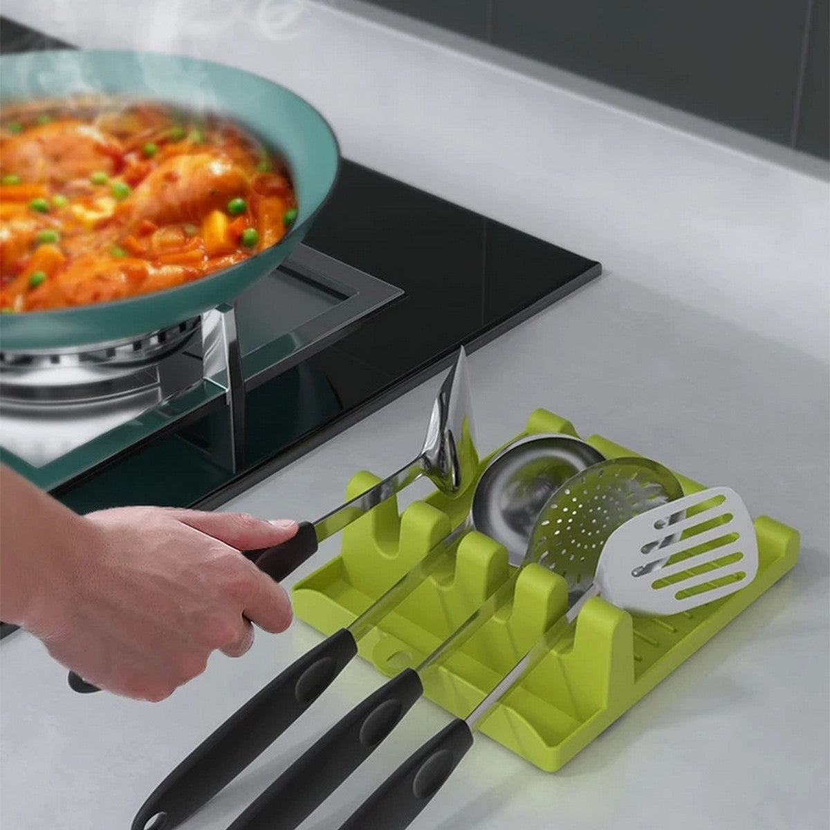 Multi-Use Kitchen Utensil & Pot Lid Holder