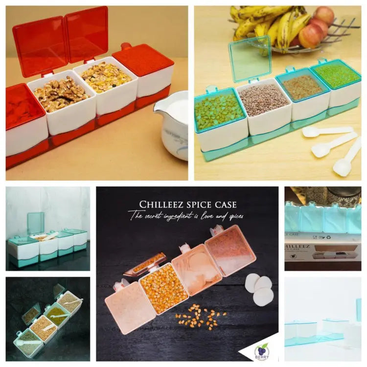 Chilleez Spics Jar Masala Box Container Carrier Spice Box
