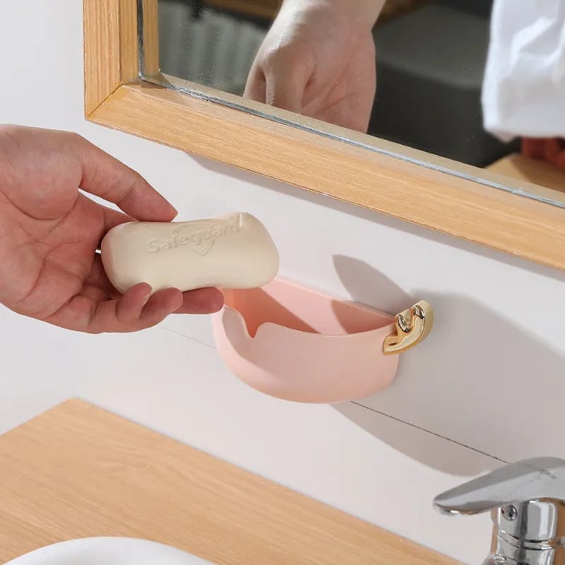 Pack of 4 Cute Deer Soap Holder Wall-Mounted Bathroom Storage Box