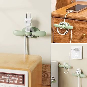 (Pack of 2) Wire Cable Organizer Clip Adhesive Cord Storage Wrapper Winder