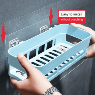 (Pack of 3) Multipurpose Bathroom and Kitchen Shelf Wall Holder Storage Rack