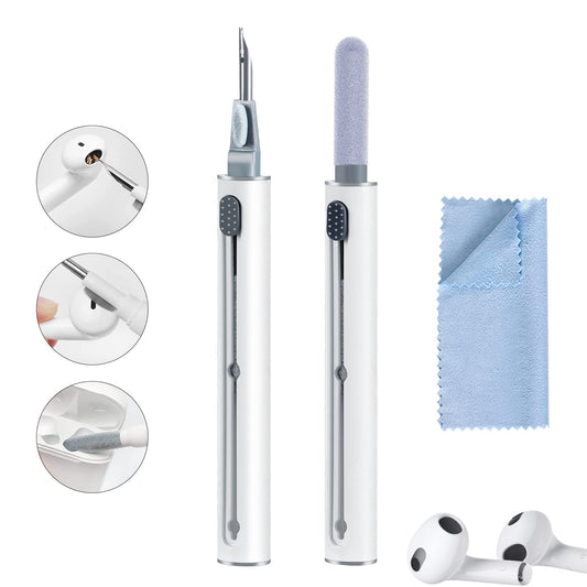 Multi-Function Portable Soft Cleaning Brush Pen 3 in 1 Tool for Airpods Camera Lens Phone in-Ear & Headphones Case