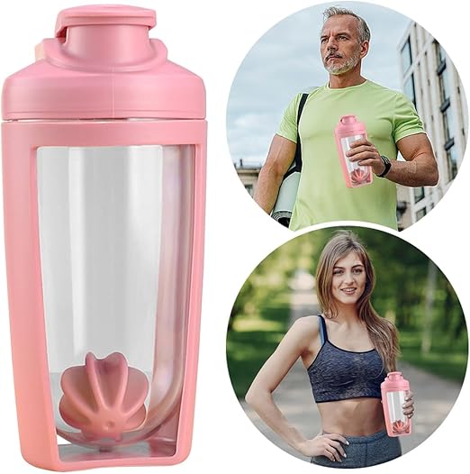Multi Purpose Plastic Easy Grip Leak Proof Shaker with Mix Ball Blender Water Bottle BPA Free 750ml Use for Gym Smoothies and Batters Fitness Workout Sports Protein Shaker with Whisk Ball