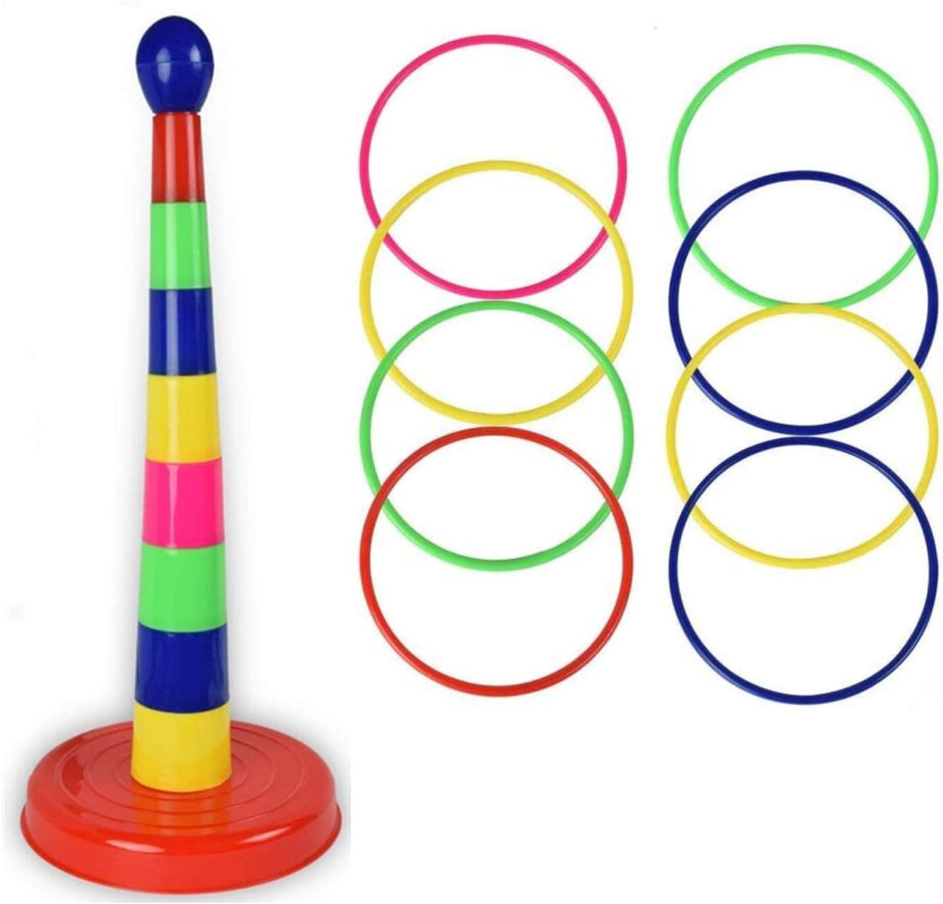 Children Ring Toss Game Set Rainbow