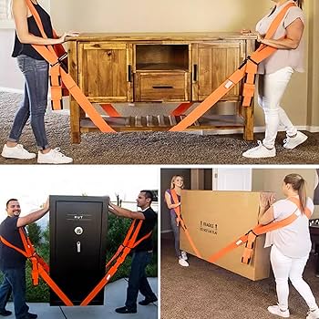 Adjustable Lifting Moving Strap Ropes Lift Cord Heavy Objects Furniture Transport Belt Move Wrist Carrying Straps Tool