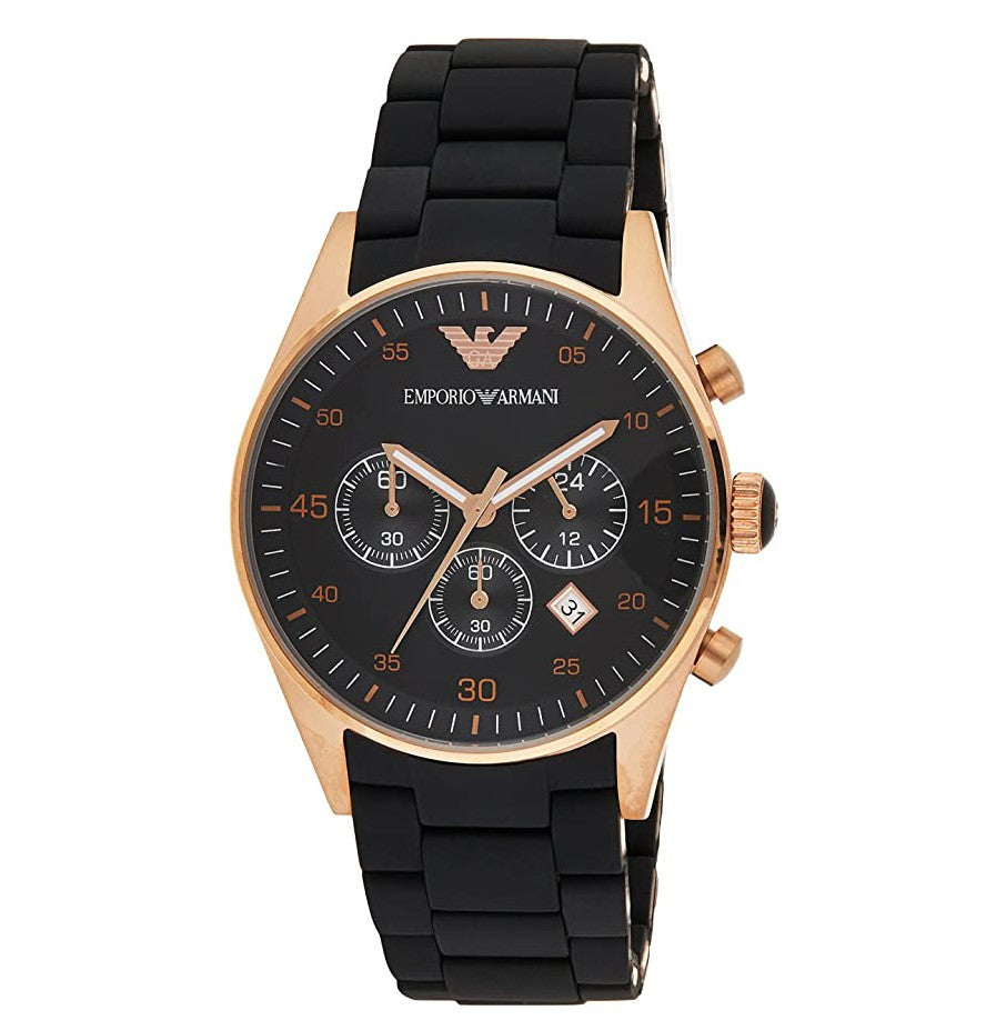 Emporio Armani Luxury Chain Design Clock Dial Analog Wristwatch For Men