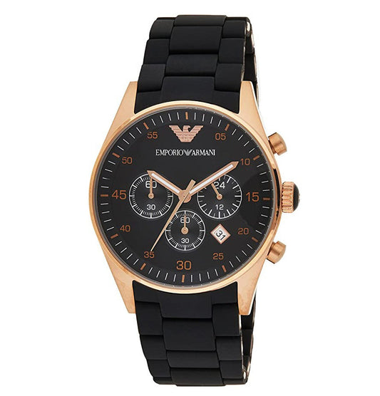 Emporio Armani Luxury Chain Design Clock Dial Analog Wristwatch For Men