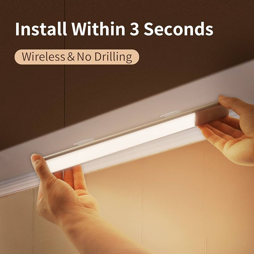 Portable Wireless USB Rechargeable Sensor Light Infrared Magnetic Induction LED Light Adaptable to Stick Under The Bed, Bathroom Closet, Living Room and Any Other Place