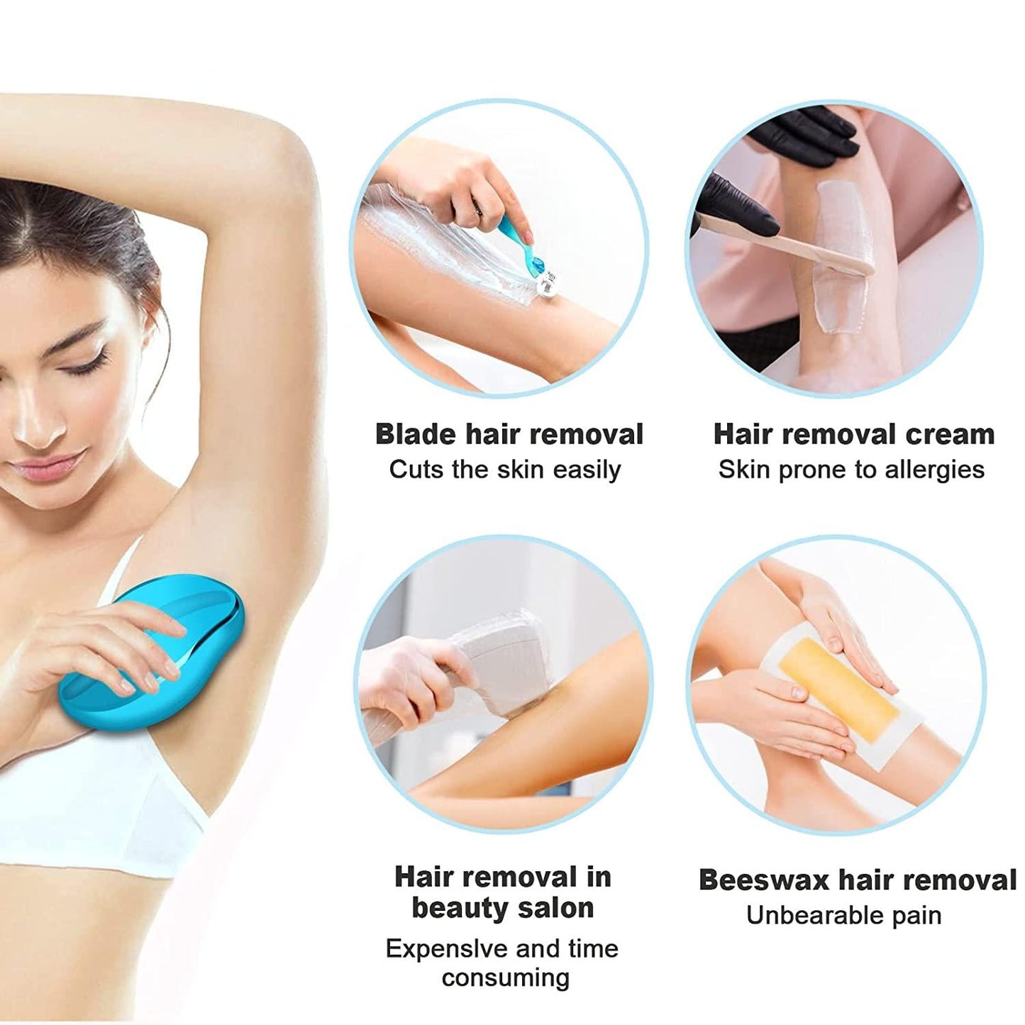 Imported Painless Hair Remover Crystal tool for Women and Men