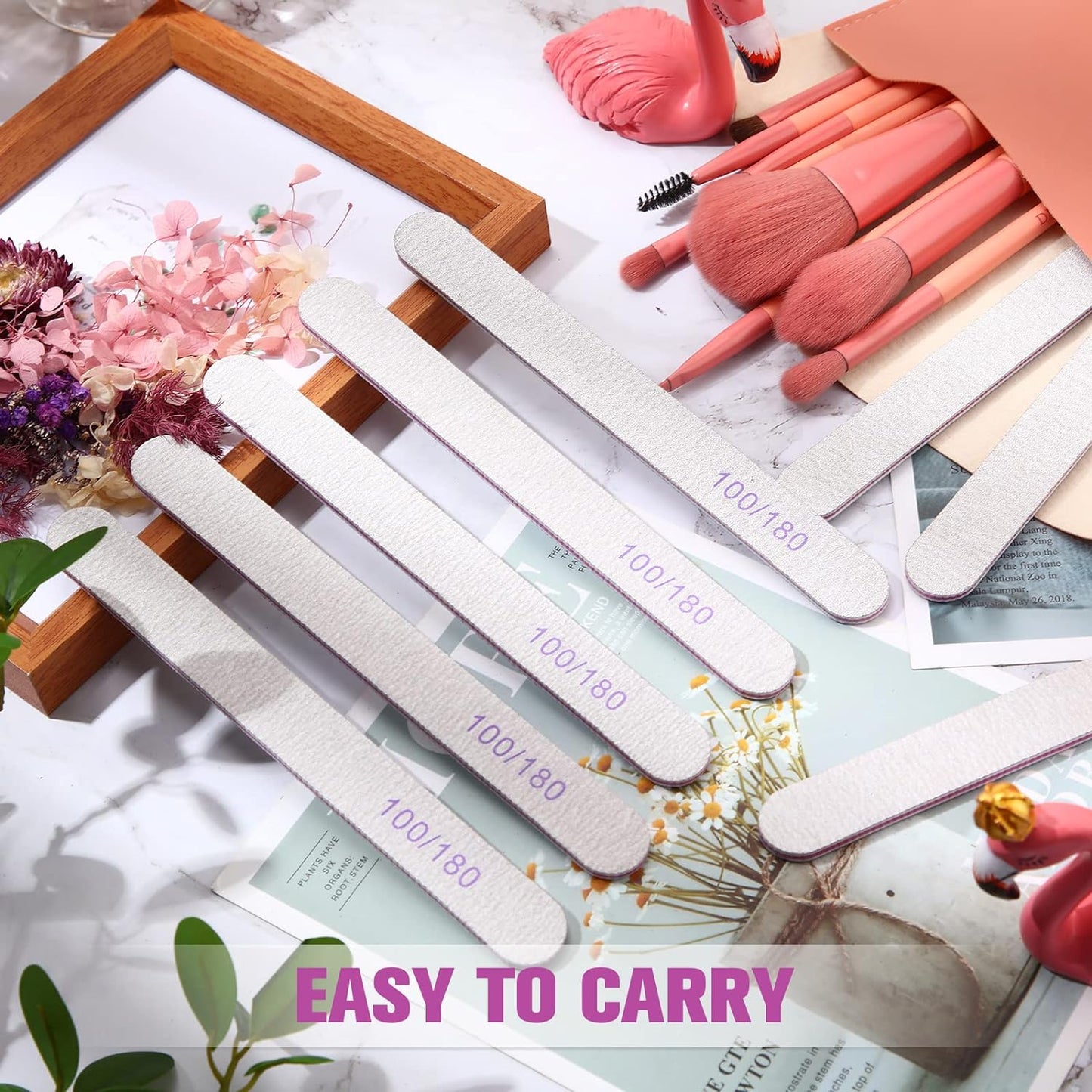 Double Sided Emery Board – Washable 100/180 Grit Nail File