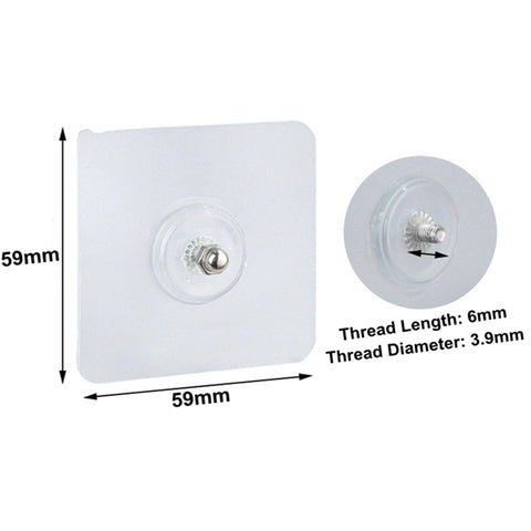 Punch Free Self Adhesive Screw Wall Hook For Home and Outdoor Use