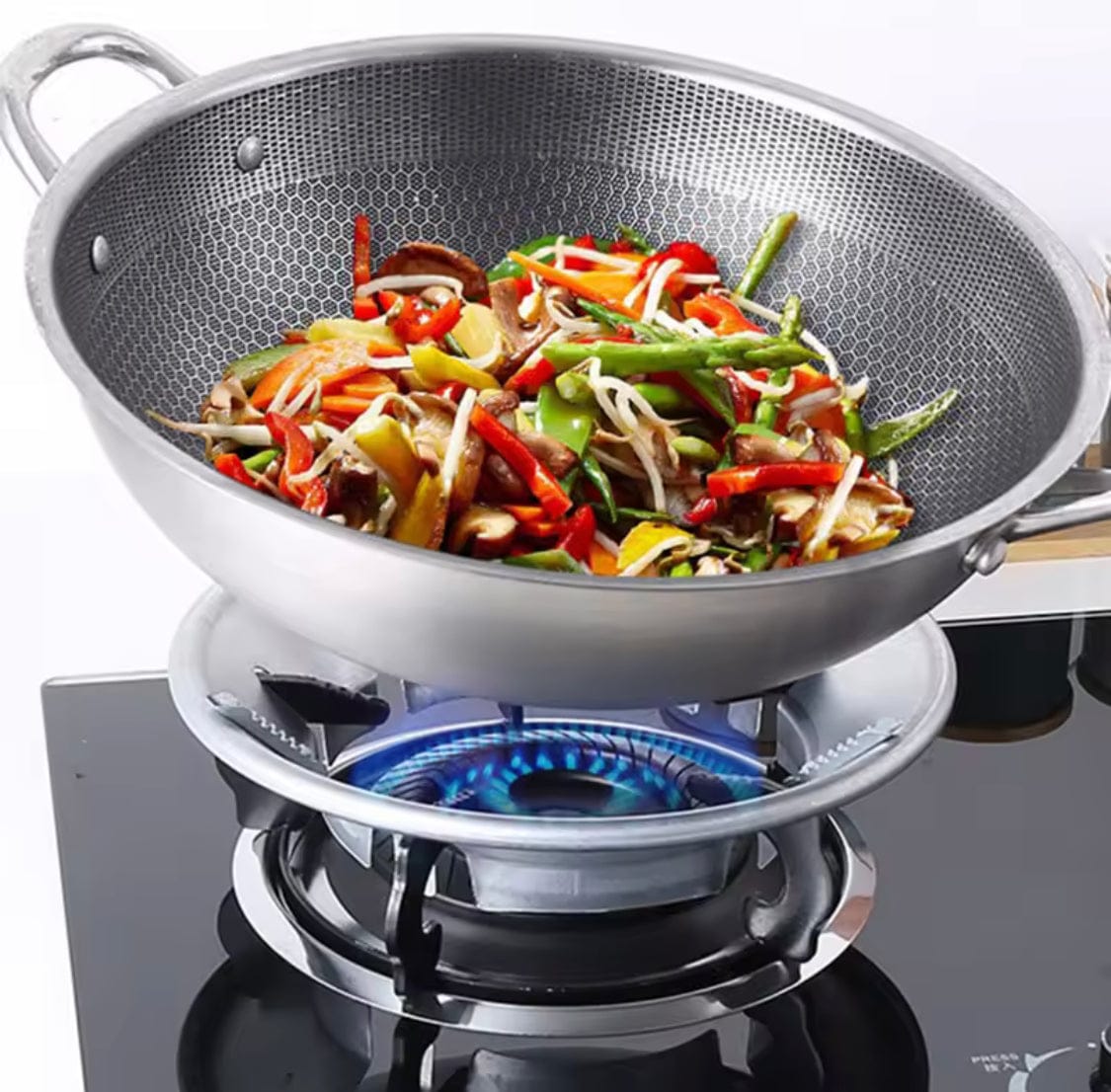 Stainless Steel Gas Stove Saver Windproof Cover Burner Stand