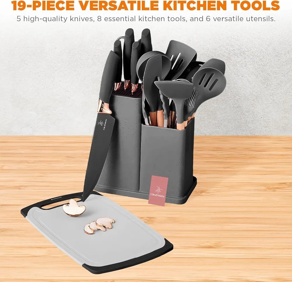 Gecheer 19-in-1 Kitchen Knife & Utensil Set