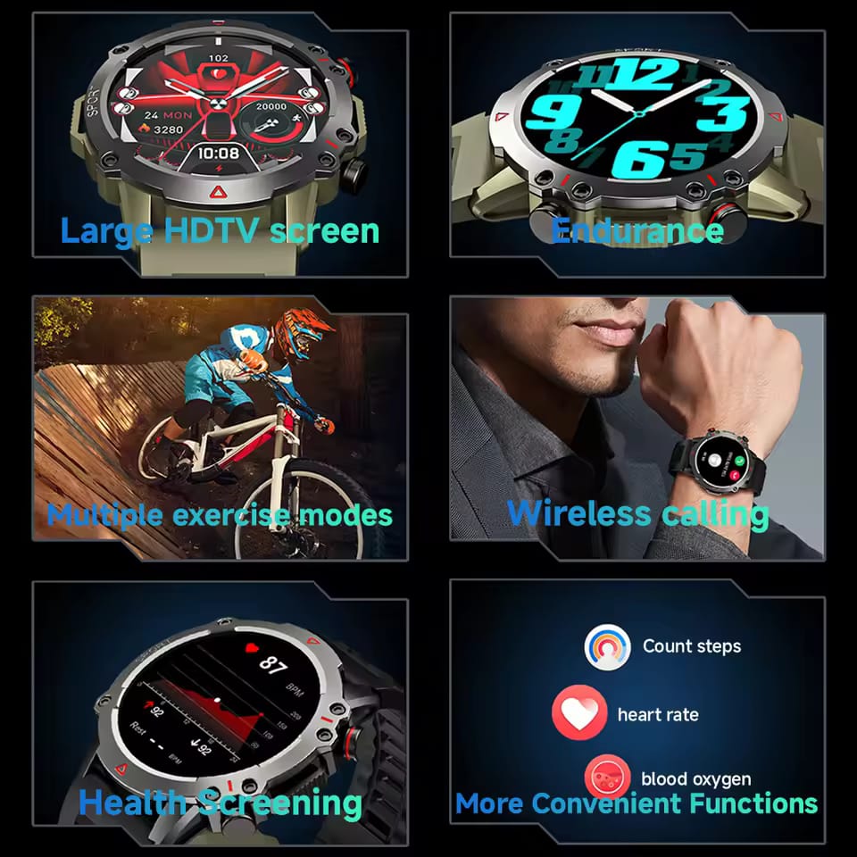 TF10 Pro Round dial Smart Watch with Bluetooth Calling Amoled Screen with Box For Men and Women