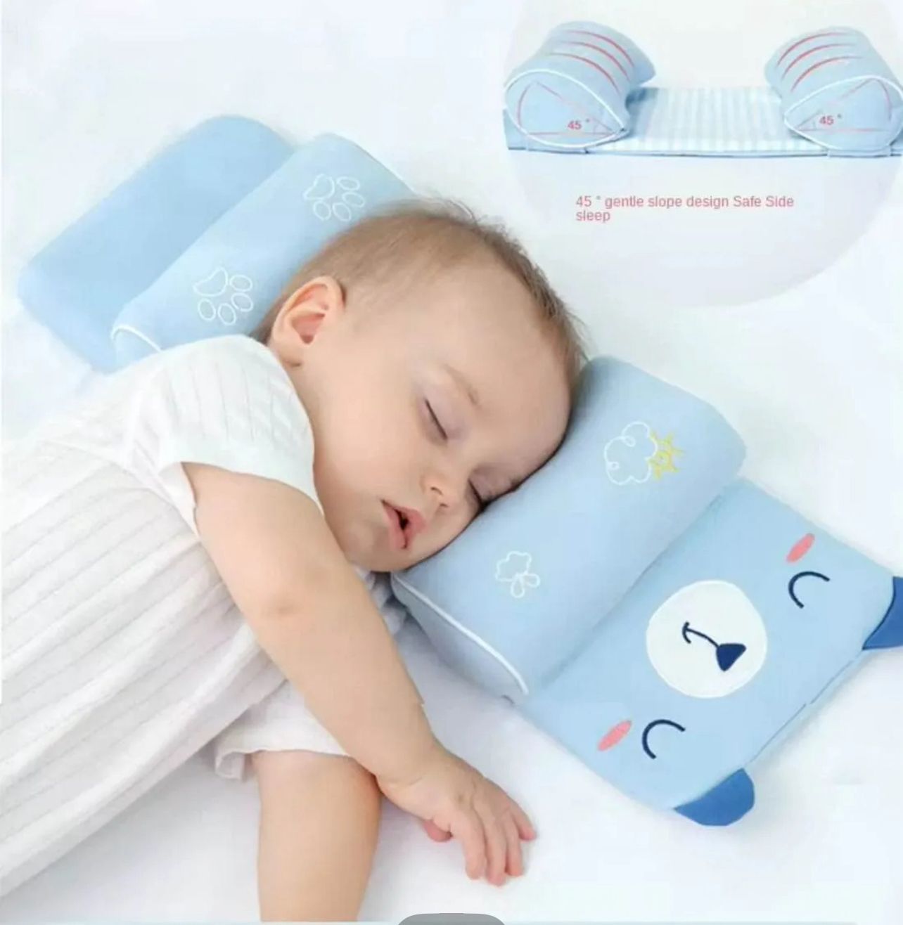 Adjustable Newborn Baby Head Shaping Pillow – Anti Flat Head Support
