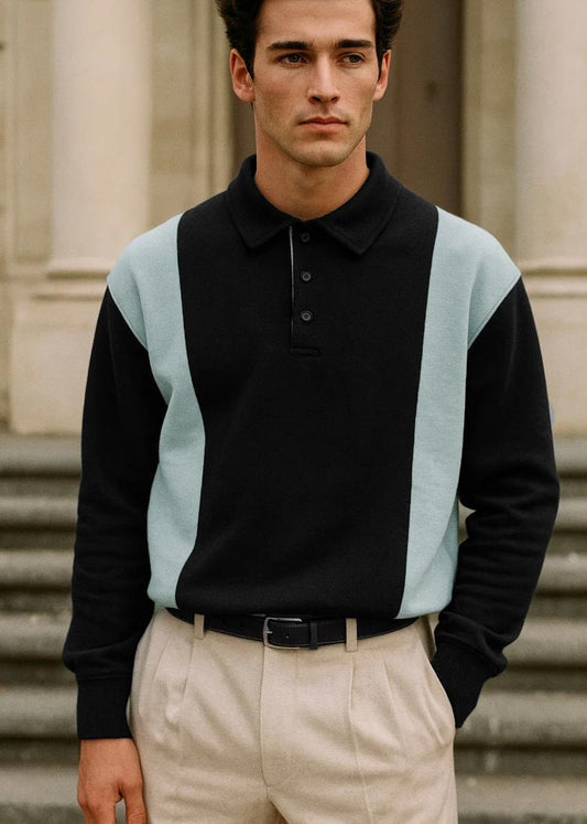Panel Collar Sweatshirt