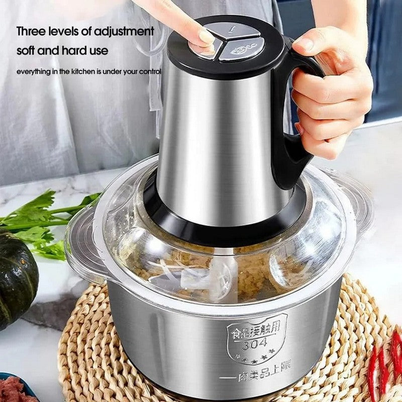 Multifunctional Electric High Power 3L Household Stainless Steel Meat Grinder and Blender  Food Processor and Chopper