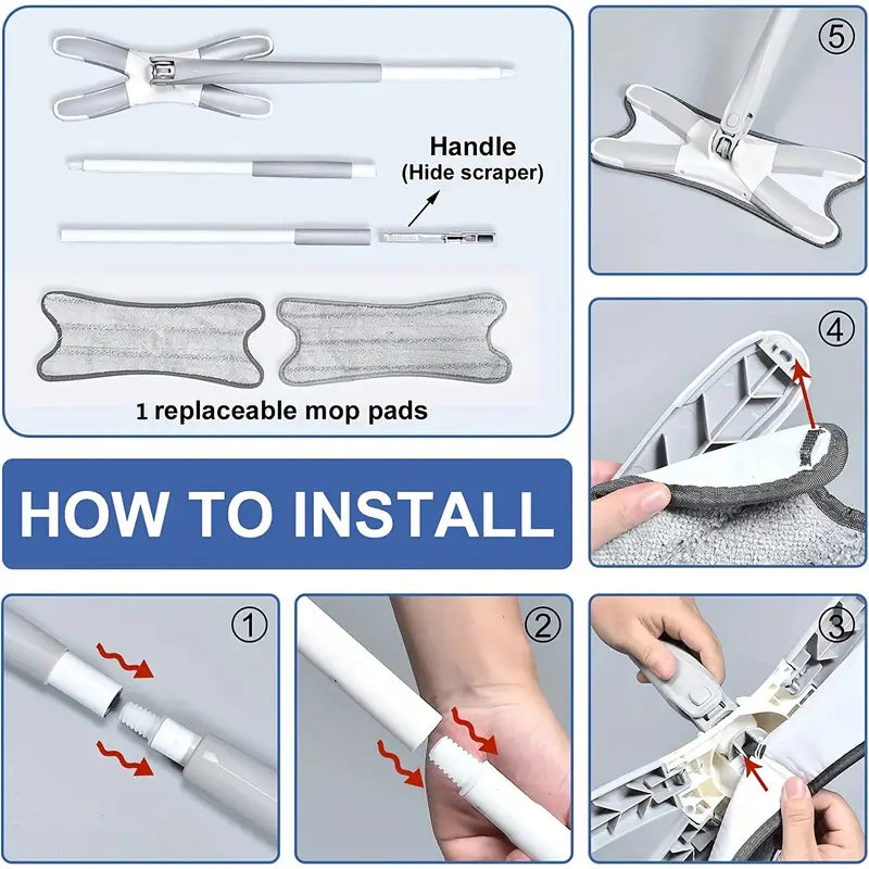 X Type Floor Squeeze 360 Degree Mop