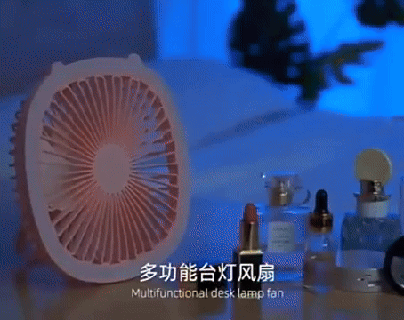 Multifunctional Rechargeable Mini Desk Fan With LED Light And Foldable Hook for Home, Office and Outdoor Camping