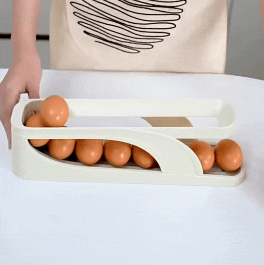 Sale Offer Egg Holder Dispensers With Automatically Rolling and Space Saving Egg Tray For Refrigerator and Kitchen