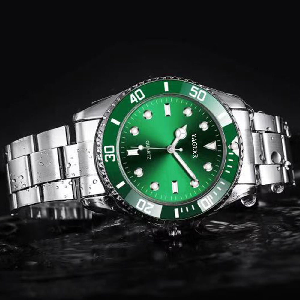 Meibo Stainless Steel Shock Resistant Quartz Movement Clock Dial Analog Wristwatch For Men