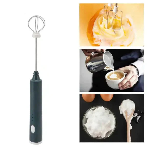 2 In 1 Electric Rechargeable Handheld Coffee and Egg Beater and Mixer & Milk Frother