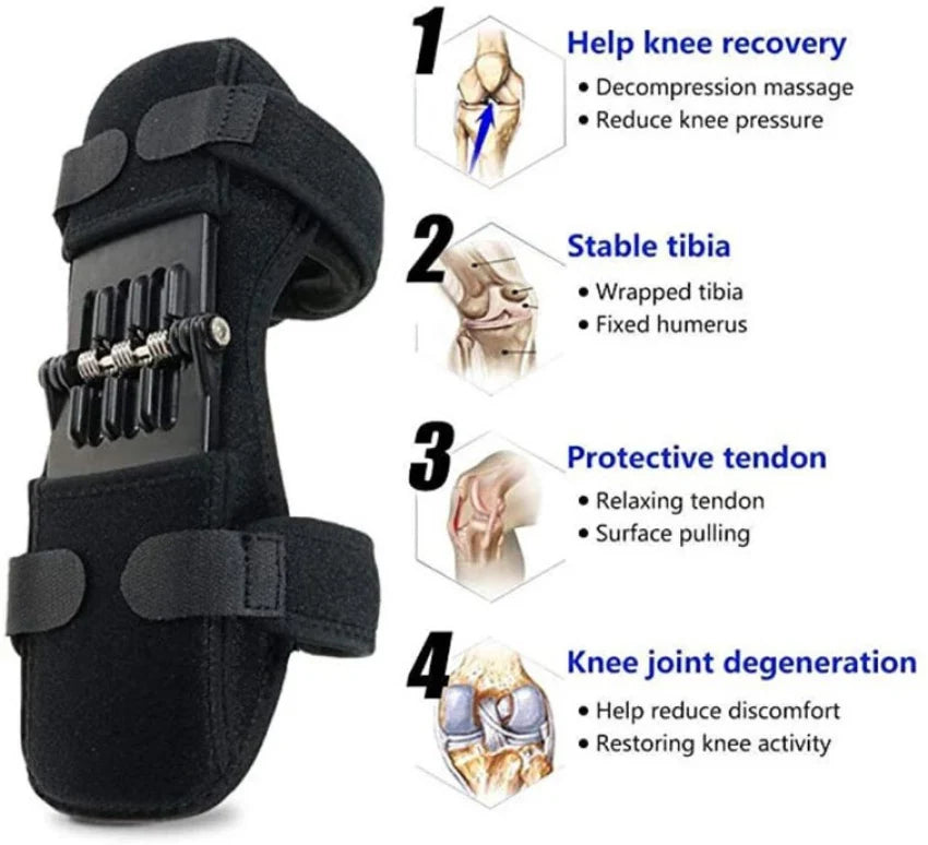 Power Knee Support Spring Knee Booster Joint Support Knee Protection Pads for Women and Men