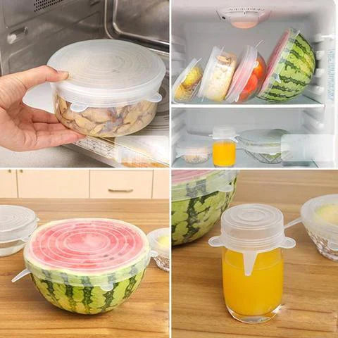 Silicone Reusable Stretch Lids Cover Pack Of 6