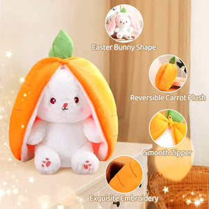 Reversible Floppy Rabbit Carrot Plush Toy