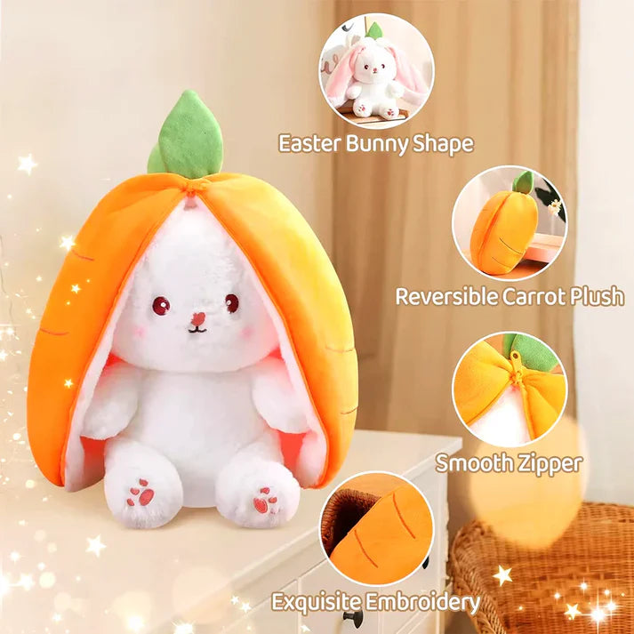 Reversible Floppy Rabbit Carrot Plush Toy