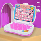 Portable Mini Cell Operated Fun Puzzle Learning Computer Laptop Toy with Educational Content For 3 Years Plus Kids