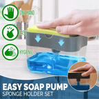 Countertop Kitchen Soap Dispenser with Sponge Holder & ABS Plastic Soap Pump for Easy Dishwashing
