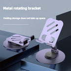 360° Rotating Metal Mobile Stand for Table – Foldable & Adjustable Holder