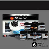 Charcoal Anti-Blackhead Whitening Facial Kit with Bleach – 6 Step Deep Cleansing Facial