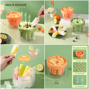 Plastics Ice Cream Mold DIY Dessert Popsicle Moulds Tray Ice Cube Maker Homemade Tools Party Supplies