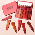 Heng Fang Mini Lipstick Set (6 Shades) – Matte Red & Nude Lipsticks Kit