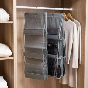Buy 1 Get 1 Free Hanging Purse Organizer – Wardrobe Handbag Storage with Multiple Pockets