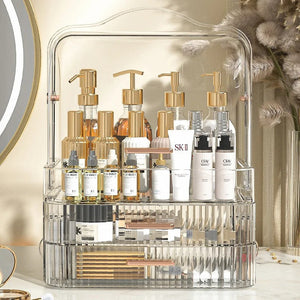 Transparent Cosmetic & Makeup Organizer – Multi Layer Storage Box with Drawers