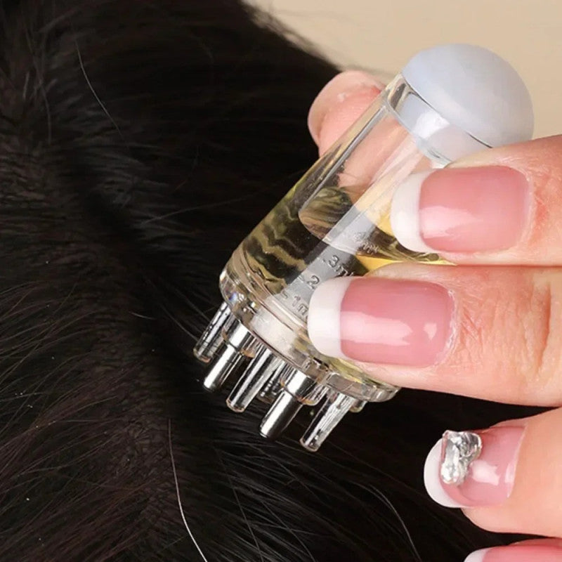 Hair Oil Applicator Bottle – Scalp Massage Oil Comb Dispenser | Precise & Mess-Free Hair Oiling Tool