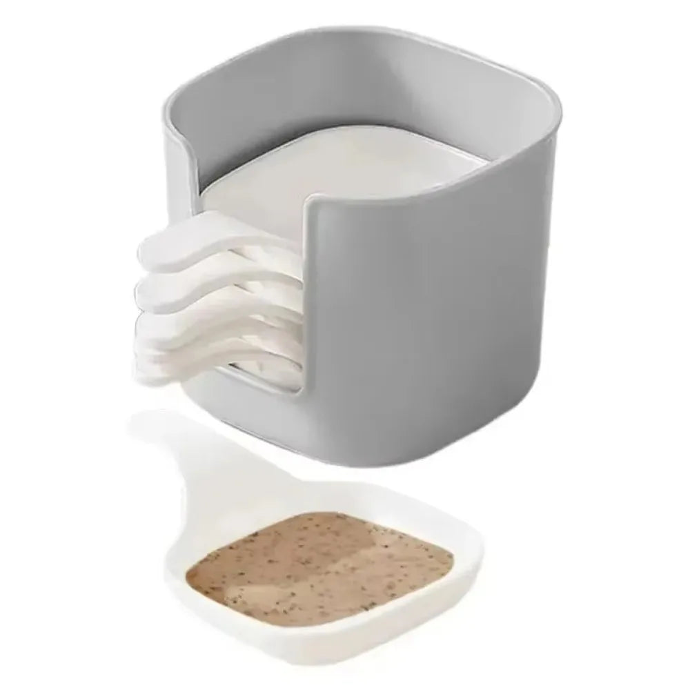 Pack of 2 Seasoning Sauce Dish Set – Mini Sushi Dip Bowls with Holder