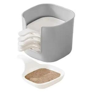 Pack of 2 Seasoning Sauce Dish Set – Mini Sushi Dip Bowls with Holder