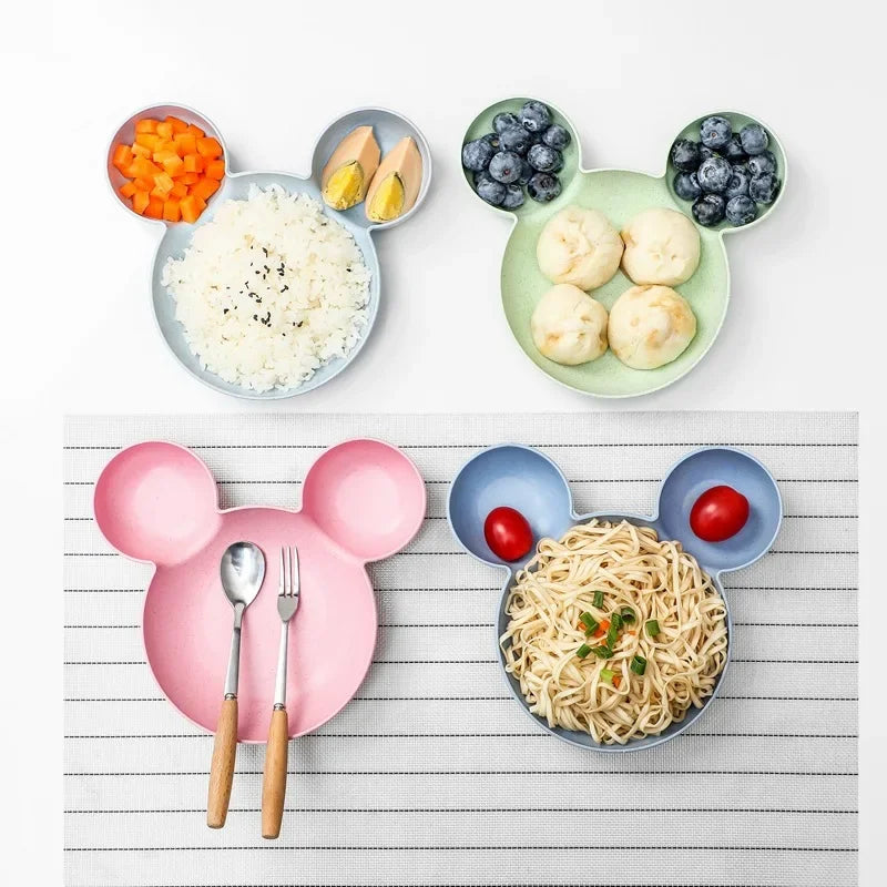 Pack of 2 Kids Butterfly Plate Set – Cute Cartoon Dinner Plate with Spoon & Fork