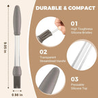 Pack of 2 Oil Push Silicone Brush – BBQ Oil Dispenser Brush for Cooking & Baking