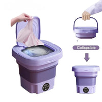 Portable Folding Mini Washing Machine – Compact Electric Washer for Travel & Home